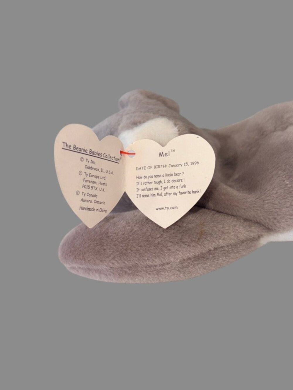 Vintage TY Beanie Baby Mel Koala Bear 1996 Retired Plush Original Tags - Picture 8 of 10